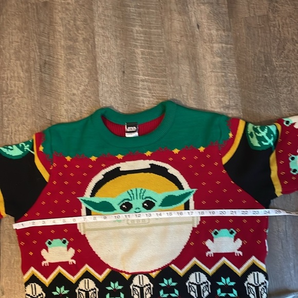 Star Wars Grogu Frog Mandalorian Ugly Christmas Sweater Knit size XL - Picture 14 of 16